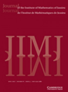 Journal Of The Institute Of Mathematics Of Jussieu