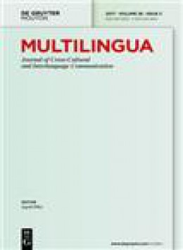 Multilingua-journal Of Cross-cultural And Interlanguage Communication